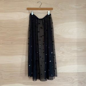 Free people sheer skirt / black / small medium